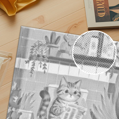 Gatito lector – Pintura de puntos