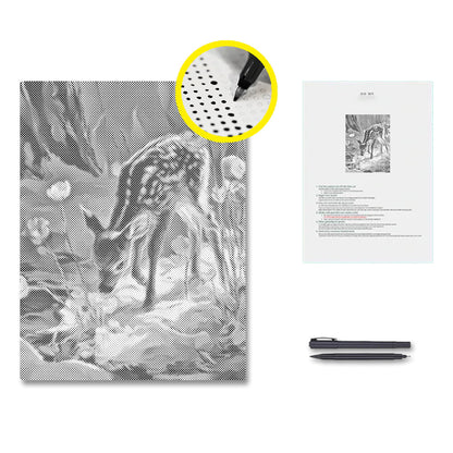 Resplandor del pequeño cervatillo – Pintura de puntos