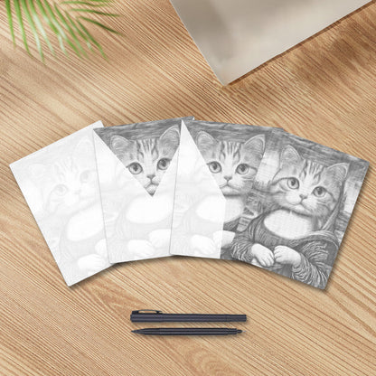Gato Mona Lisa – Pintura de puntos