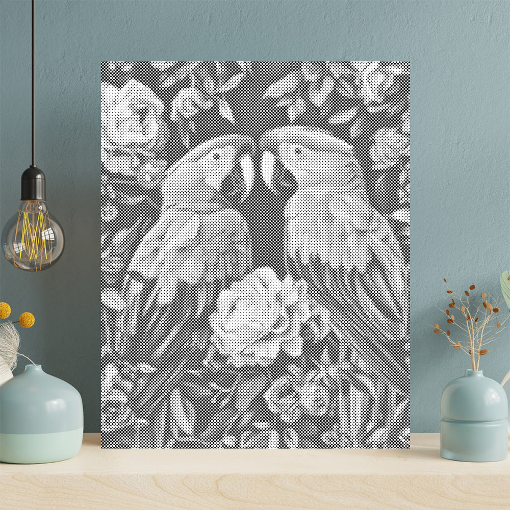 Pareja de loros – Pintura de puntos