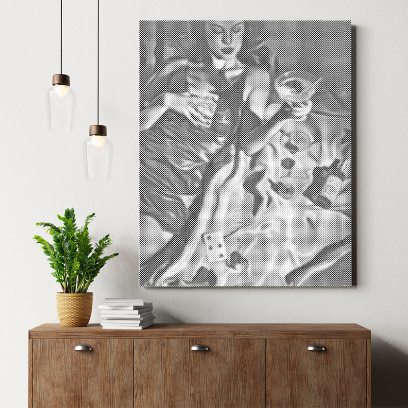 Póker y copas – Pintura de puntos