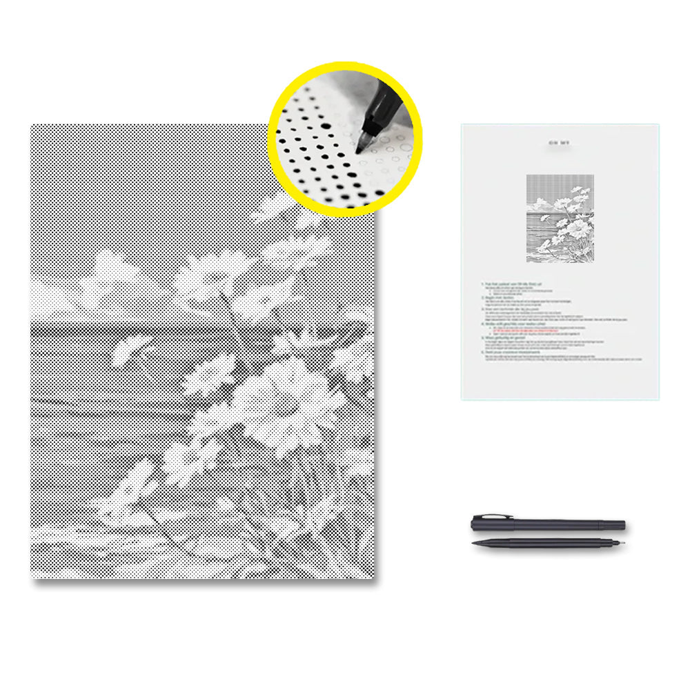 Margaritas junto al mar – Pintura de puntos