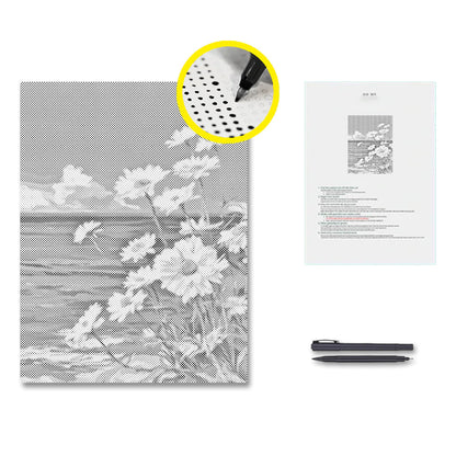Margaritas junto al mar – Pintura de puntos