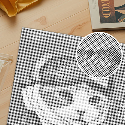 Autorretrato de gato – Pintura de puntos