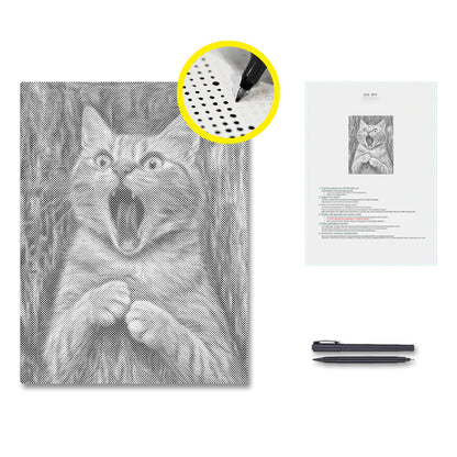 El grito del gato – Pintura de puntos