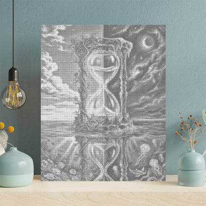 Reloj de arena del tiempo – Pintura de puntos
