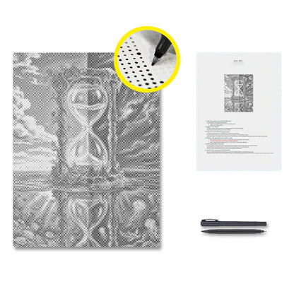 Reloj de arena del tiempo – Pintura de puntos