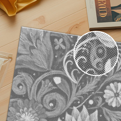 Remolinos de flores vibrantes – Pintura de puntos
