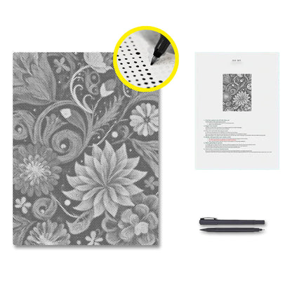 Remolinos de flores vibrantes – Pintura de puntos