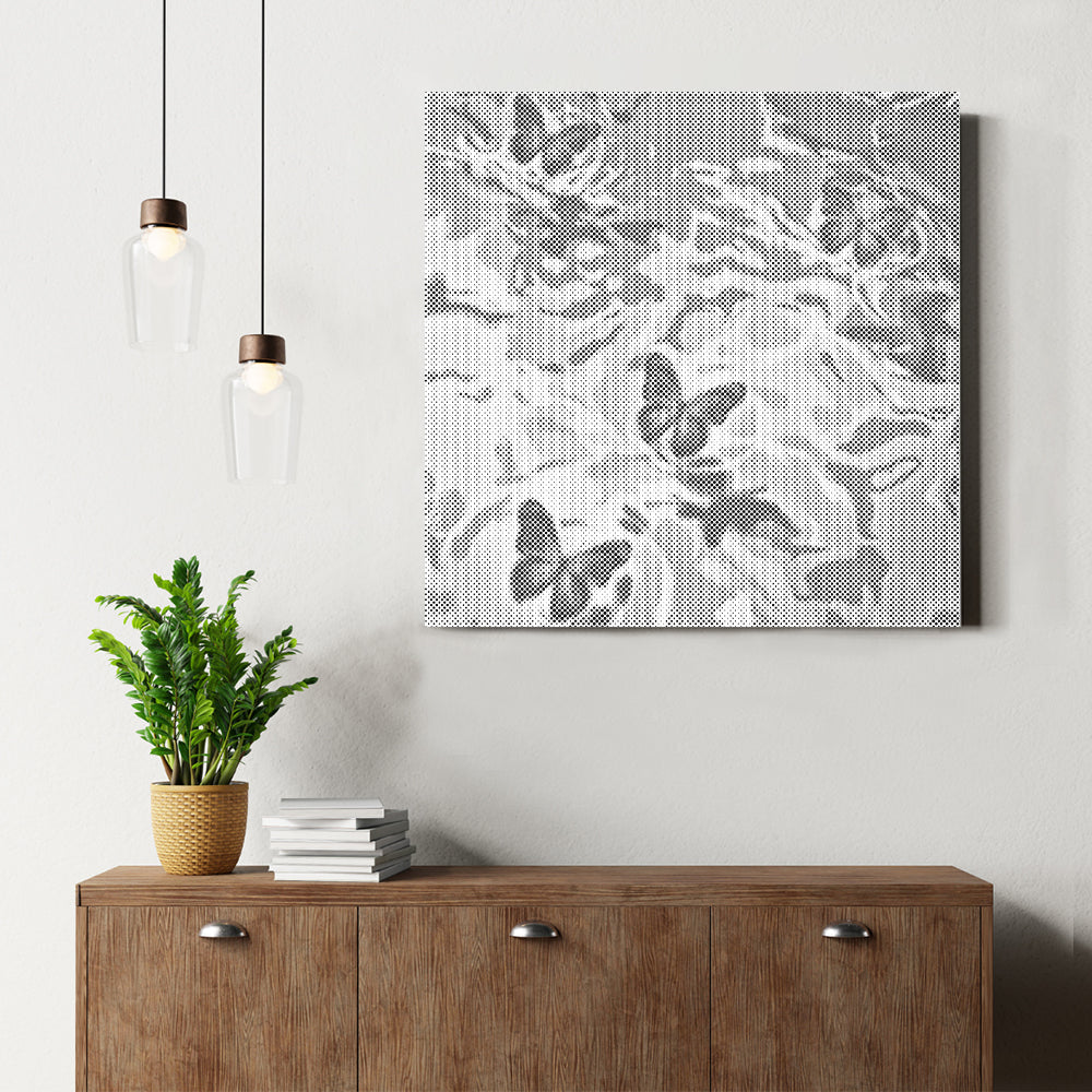 Paisaje onírico violeta – Pintura de puntos