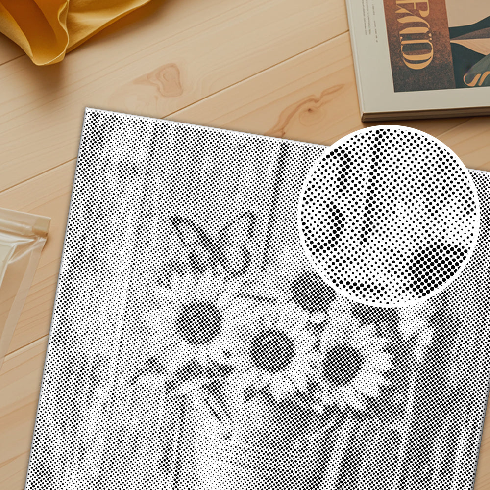 Girasoles sobre una silla de madera - Pintura de puntos