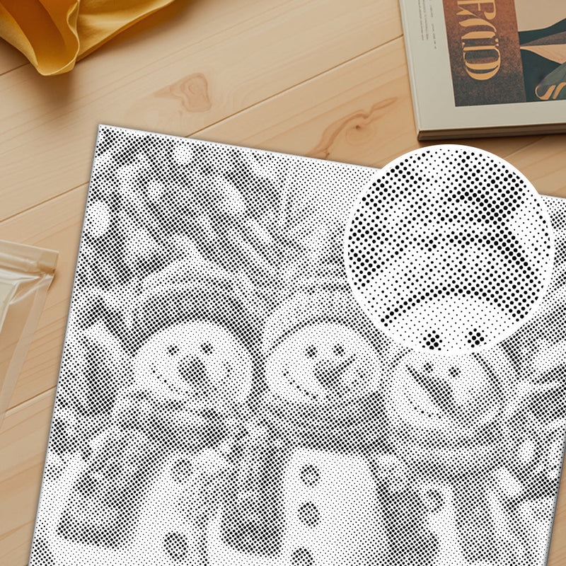 Tres muñecos de nieve - Pintura de puntos