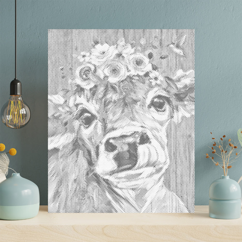 Vaca con flores - Pintura de puntos