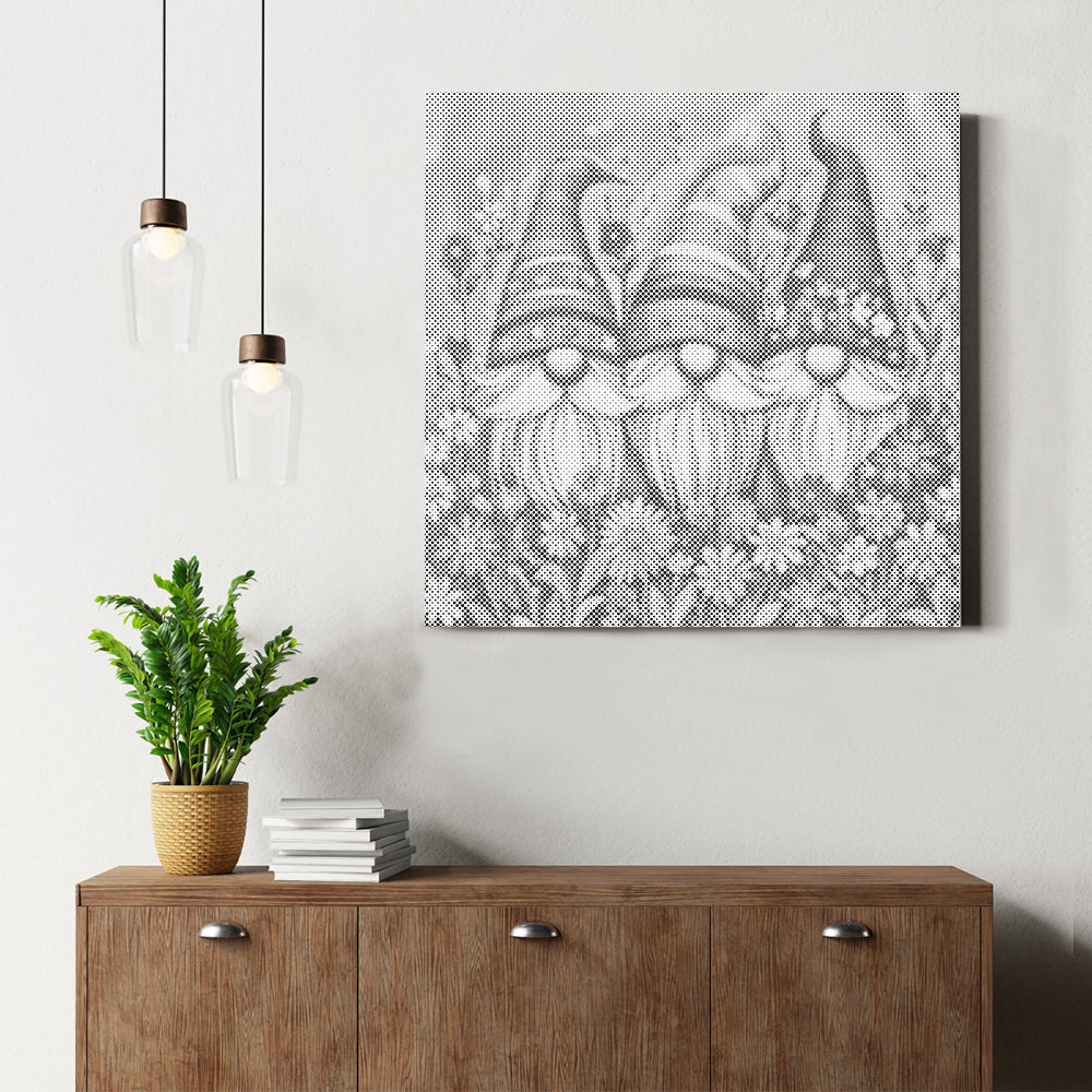 Gnomos florales - Pintura de puntos