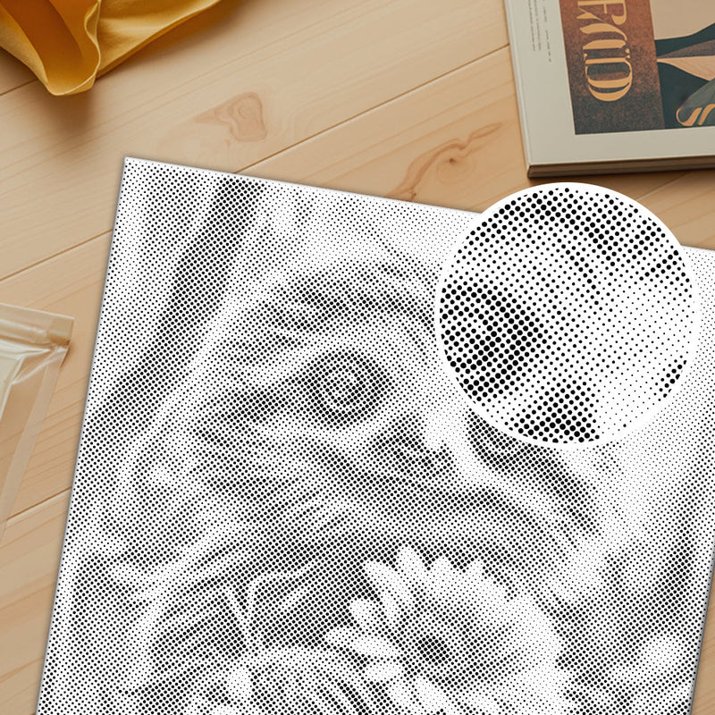 Perezoso feliz con flores - Pintura de puntos