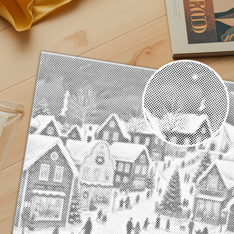 Historia de pueblo navideño – Pintura de puntos