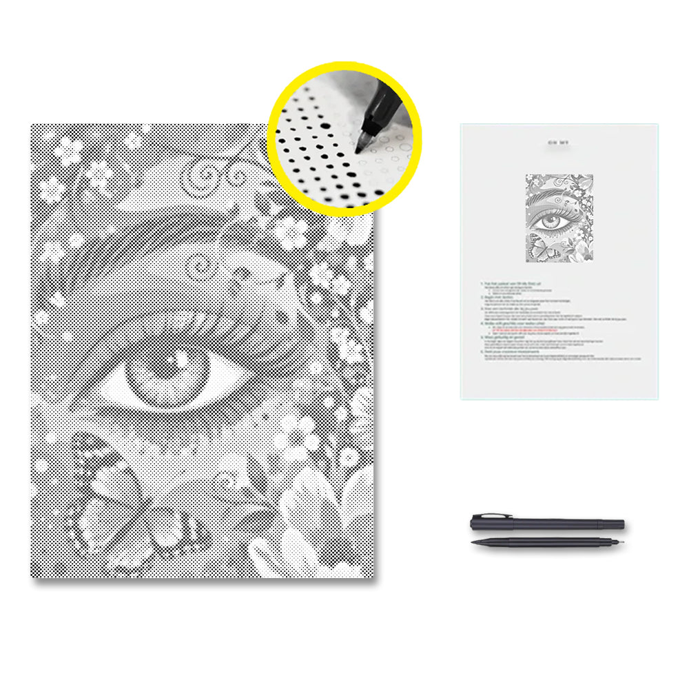 Ojo del jardín – Pintura de puntos