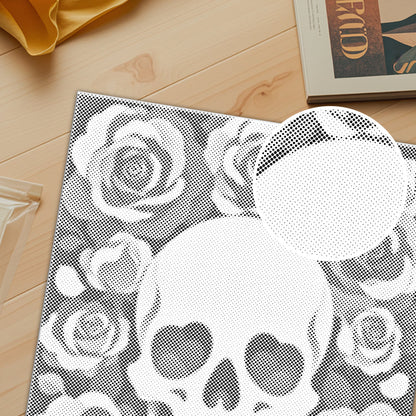 Calavera floral – Pintura de puntos
