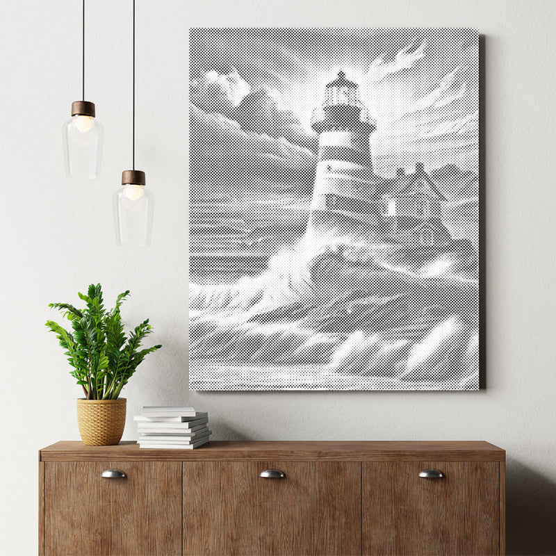 Redondo completo – Faro – Pintura de puntos