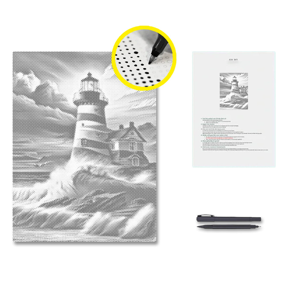 Redondo completo – Faro – Pintura de puntos