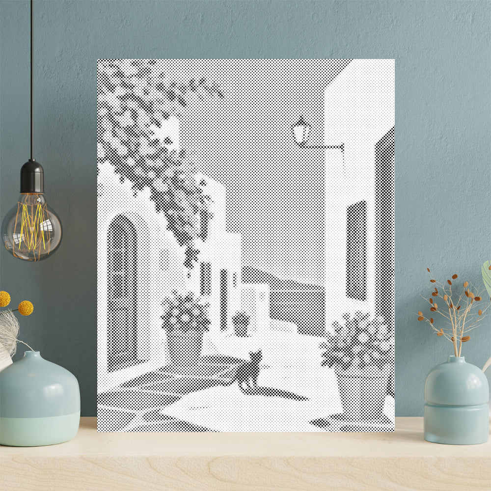 Paseo por Santorini – Pintura de puntos