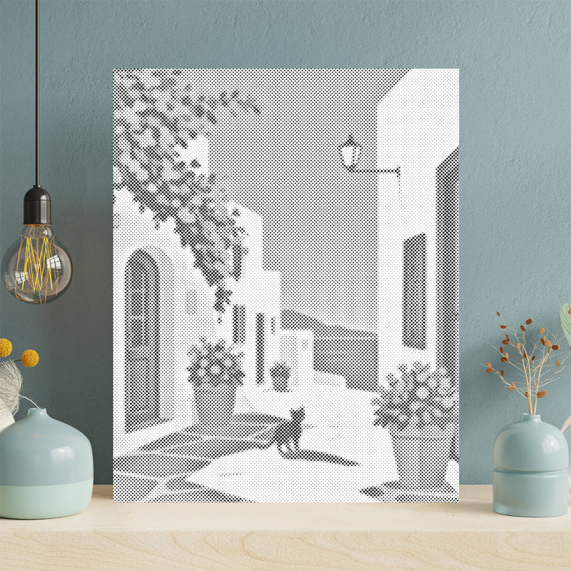 Paseo por Santorini – Pintura de puntos