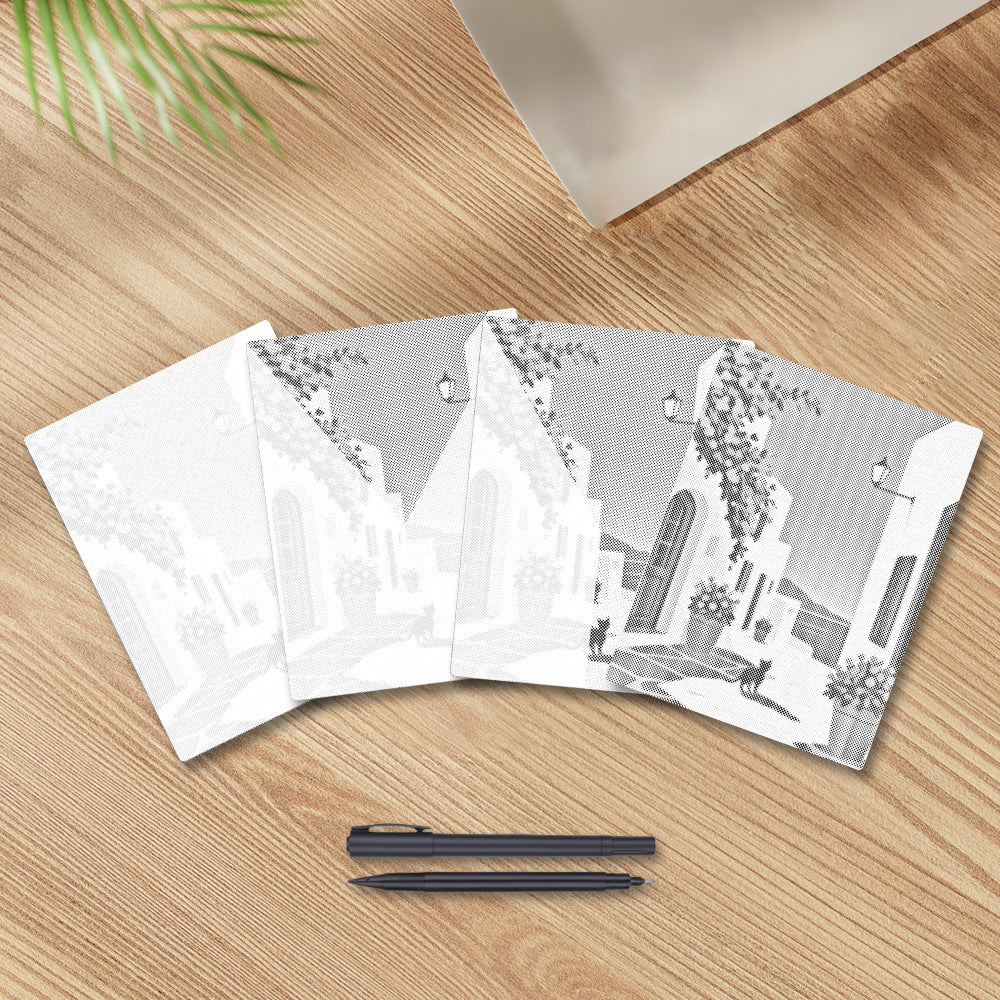 Paseo por Santorini – Pintura de puntos