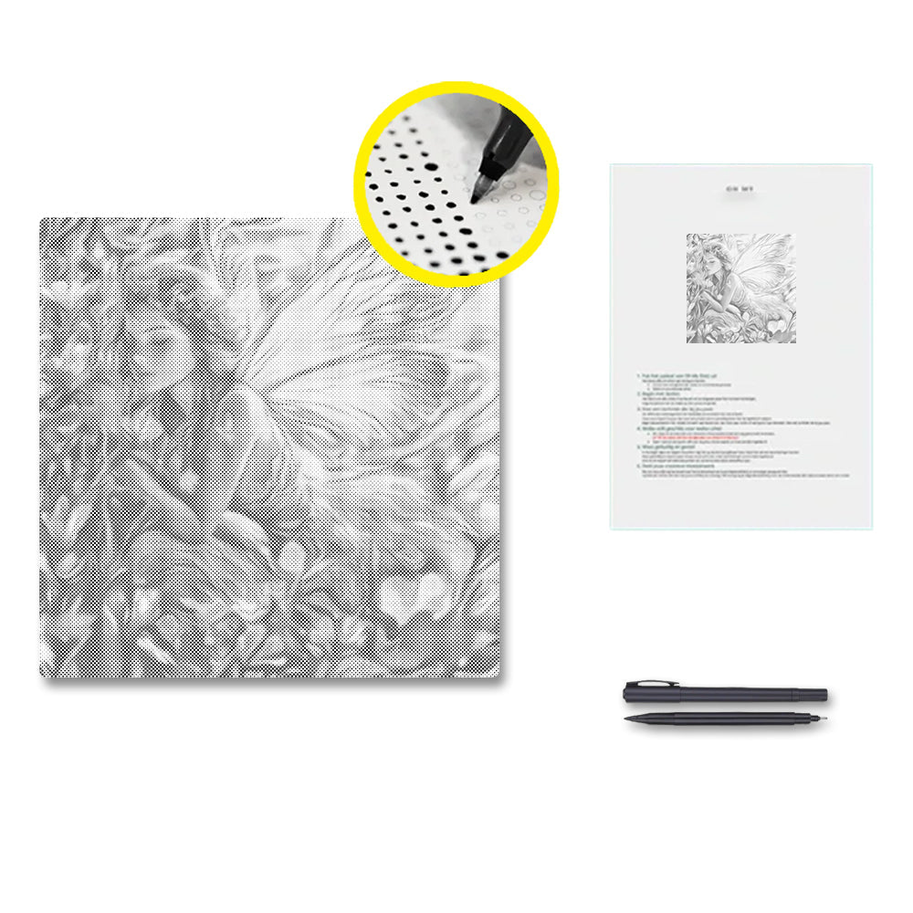 Hada hermosa – Pintura de puntos