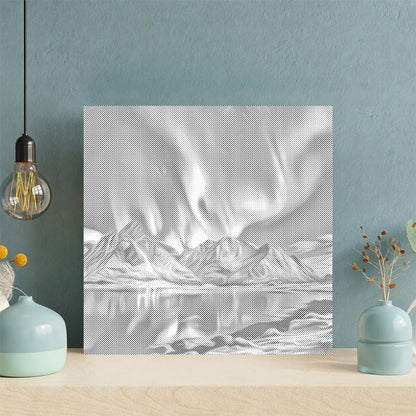 Auroras boreales azules – Pintura de puntos