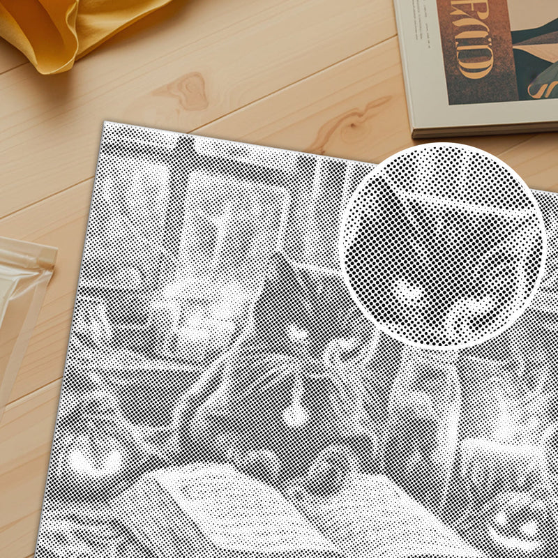 Gato sentado al lado – Pintura de puntos