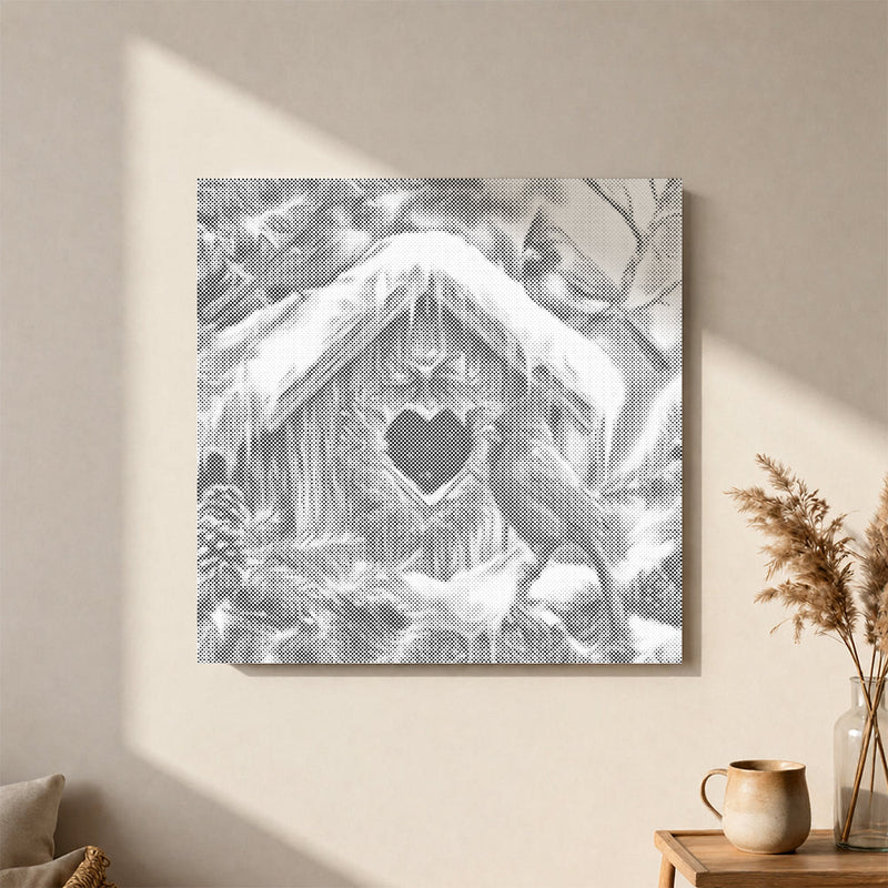 Escena invernal encantadora – Pintura de puntos