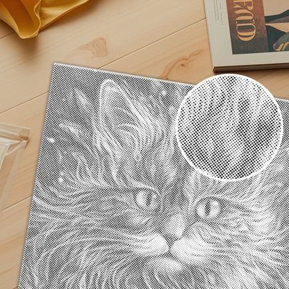 Gato colorido – Pintura de puntos