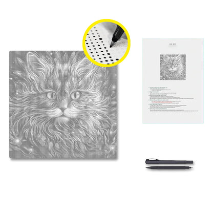 Gato colorido – Pintura de puntos