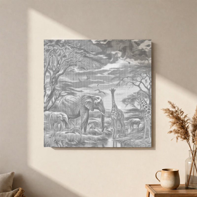 Fauna al anochecer – Pintura de puntos