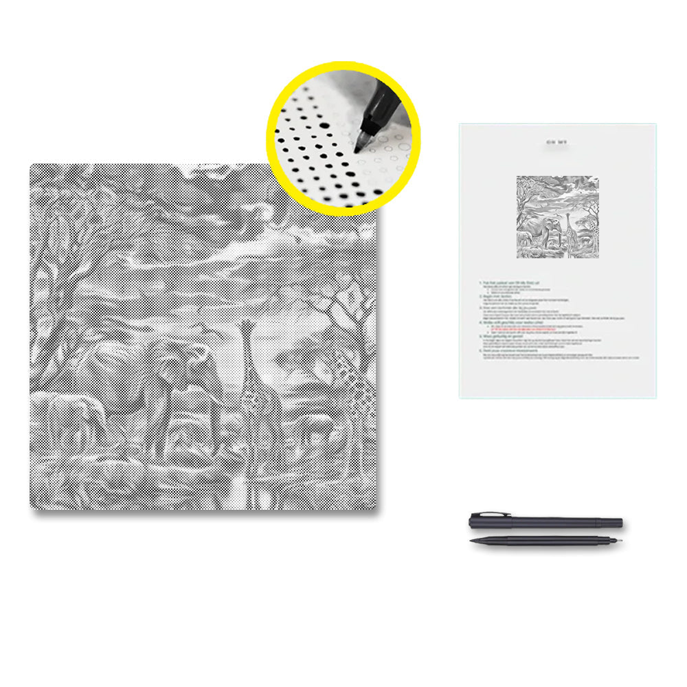 Fauna al anochecer – Pintura de puntos