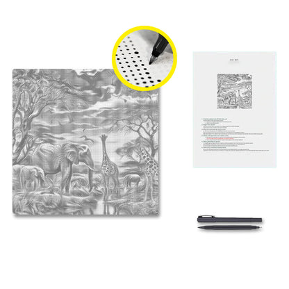 Fauna al anochecer – Pintura de puntos