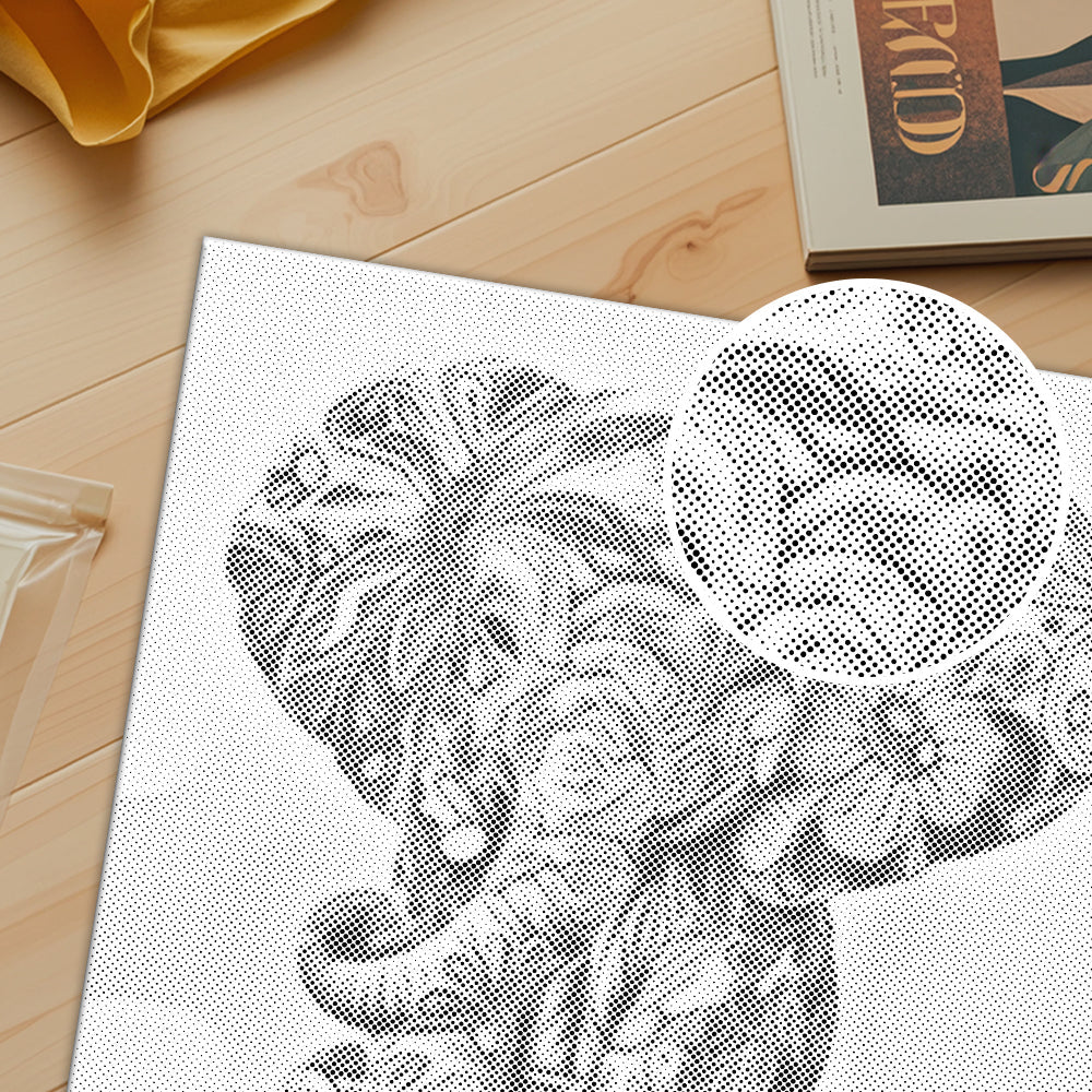 Elefante bebé floral – Pintura de puntos