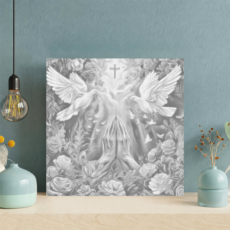 Manos en oración – Pintura de puntos
