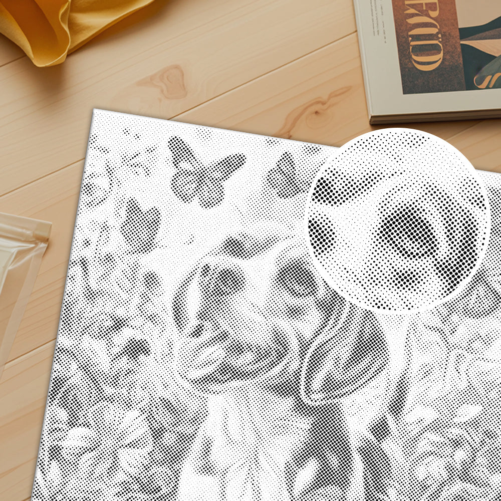 Perro campestre feliz – Pintura de puntos
