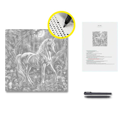 Unicornio mágico – Pintura de puntos