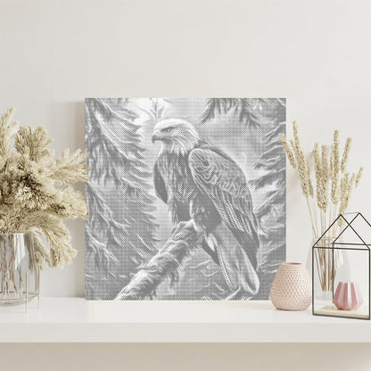 Águila calva majestuosa – Pintura de puntos