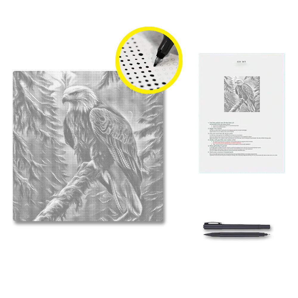 Águila calva majestuosa – Pintura de puntos
