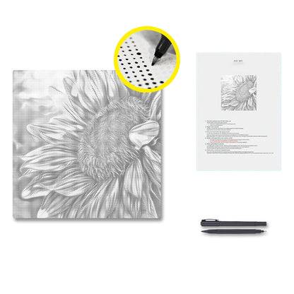 Girasol abierto – Pintura de puntos