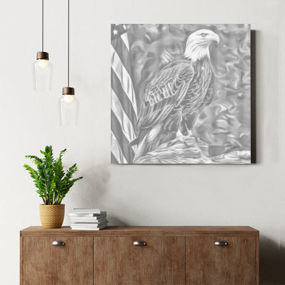 Águila patriótica – Pintura de puntos