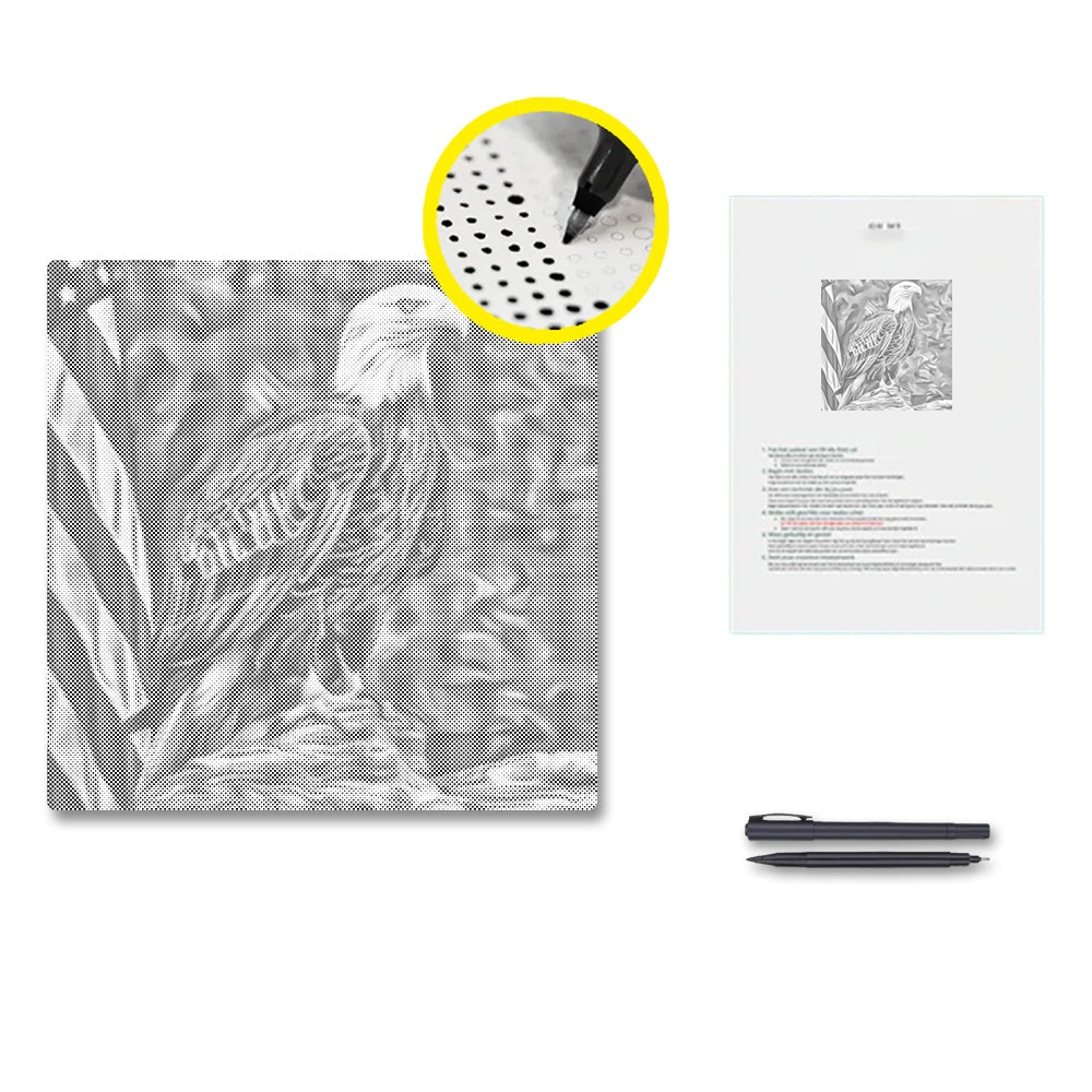 Águila patriótica – Pintura de puntos