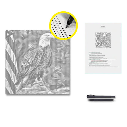 Águila patriótica – Pintura de puntos
