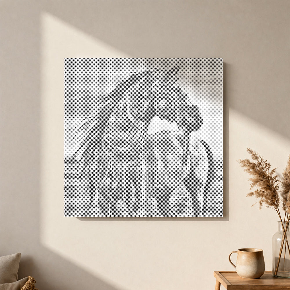 Caballo de guerra – Pintura de puntos