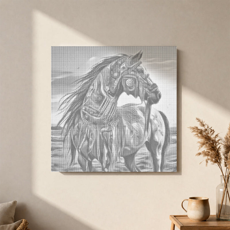 Caballo de guerra – Pintura de puntos
