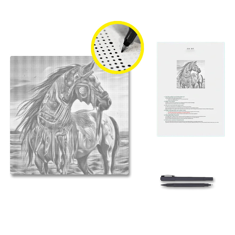 Caballo de guerra – Pintura de puntos