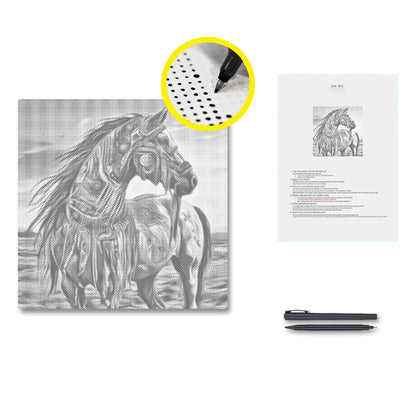Caballo de guerra – Pintura de puntos